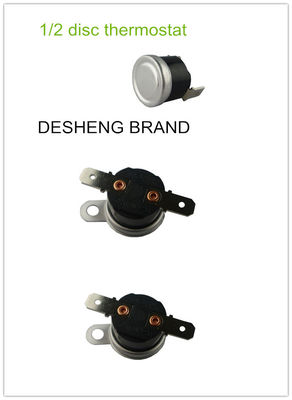 중국 소형 KSD301 보온장치 요리 기구, 접지 닦은 기계를 위한 16A/250V 1/2 원판 열 배기판 협력 업체
